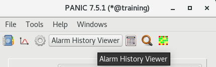 PANIC GUI, Alarm History Viewer